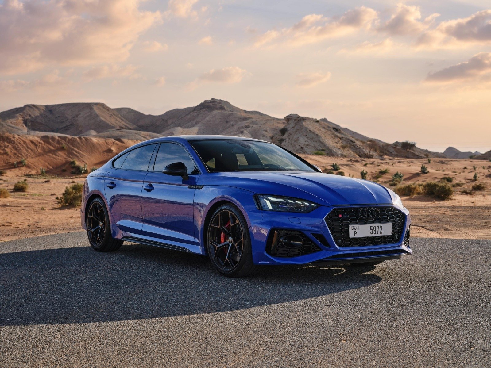 Audi RS5 blue front view