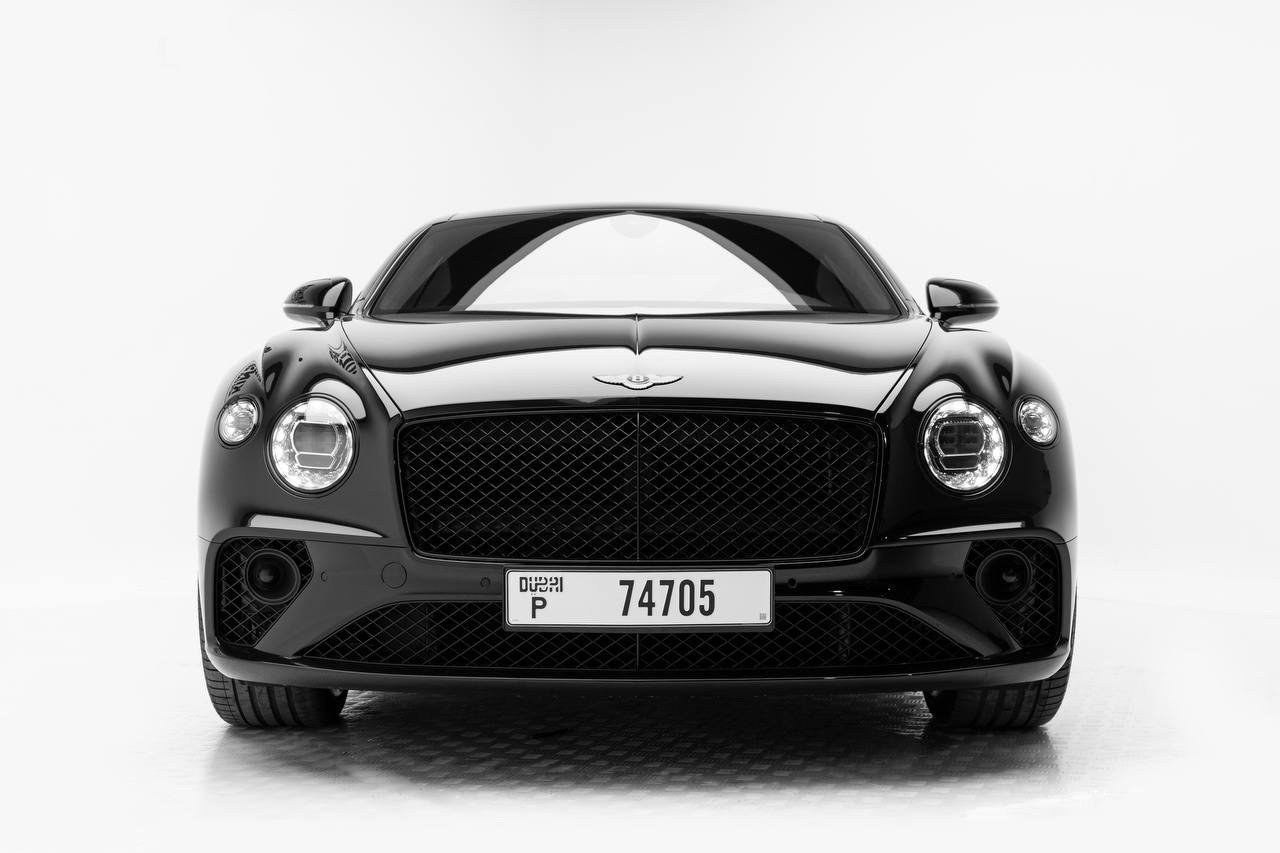 Bentley Continental GT — vue avant, noir