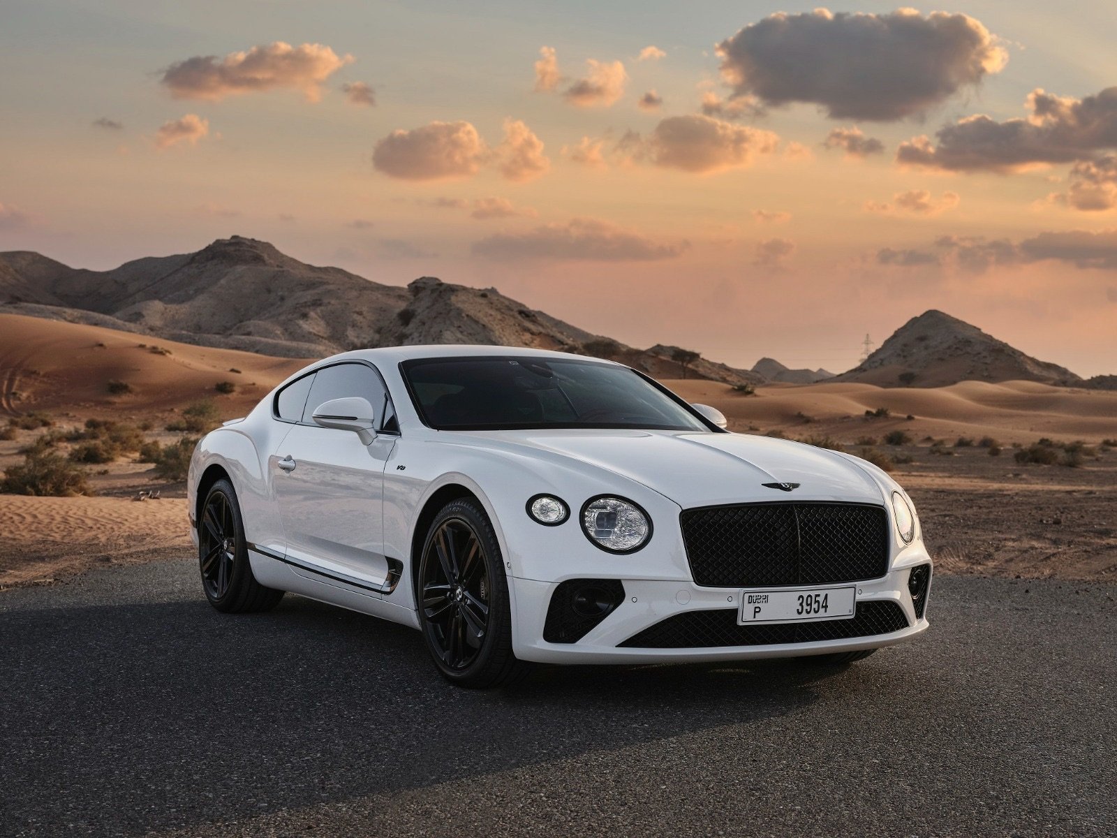 Bentley Continental GT — vue avant, blanc