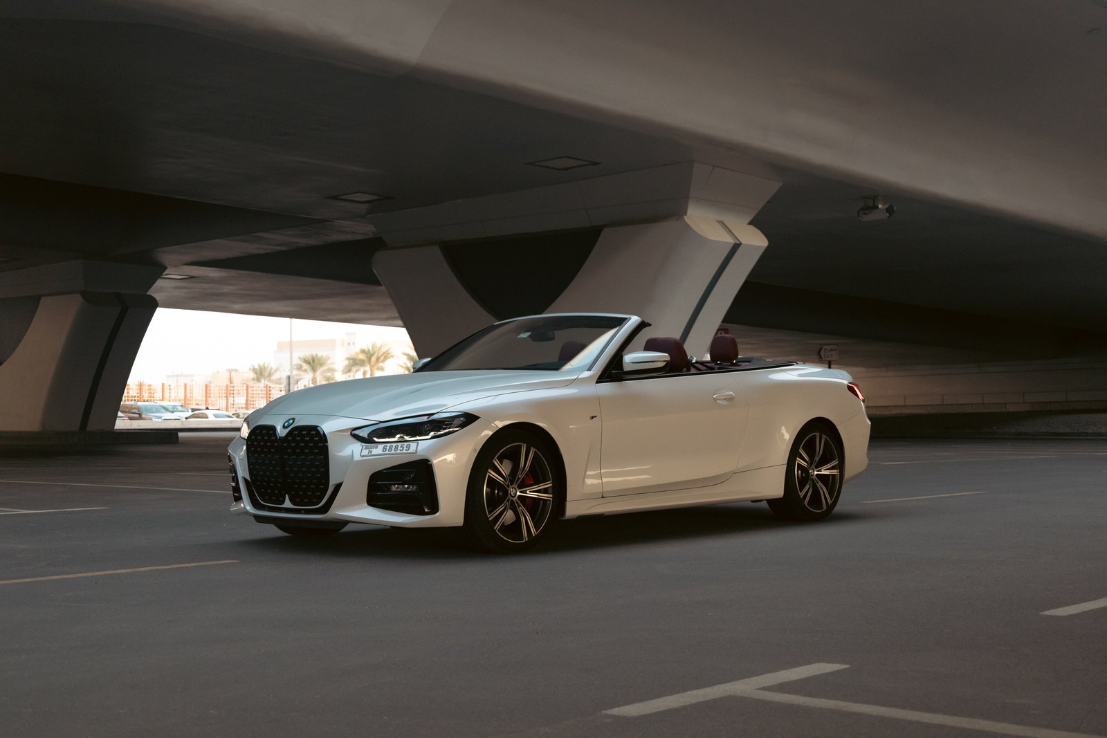 BMW 430i M Sport Cabrio — vue avant, blanc