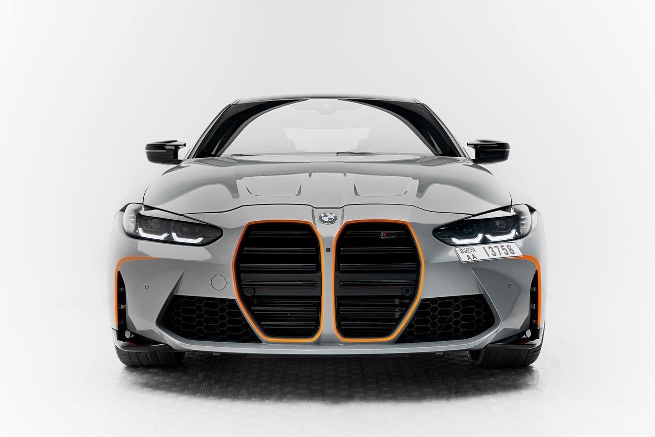 BMW M4 Competition Coupe grey front view