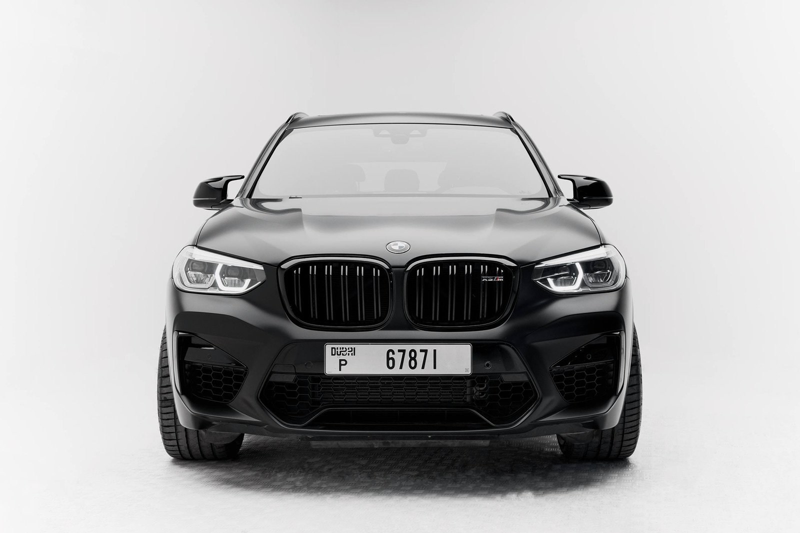 BMW X3 M Competition matte black front view