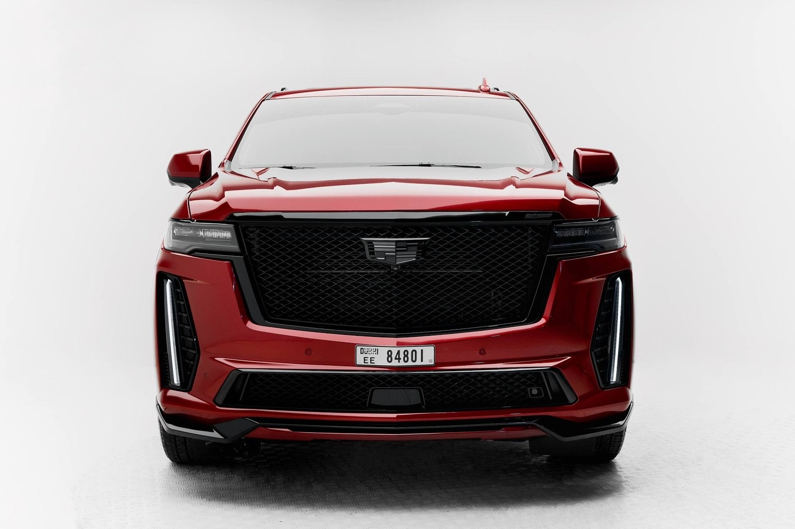 Cadillac Escalade V red front view