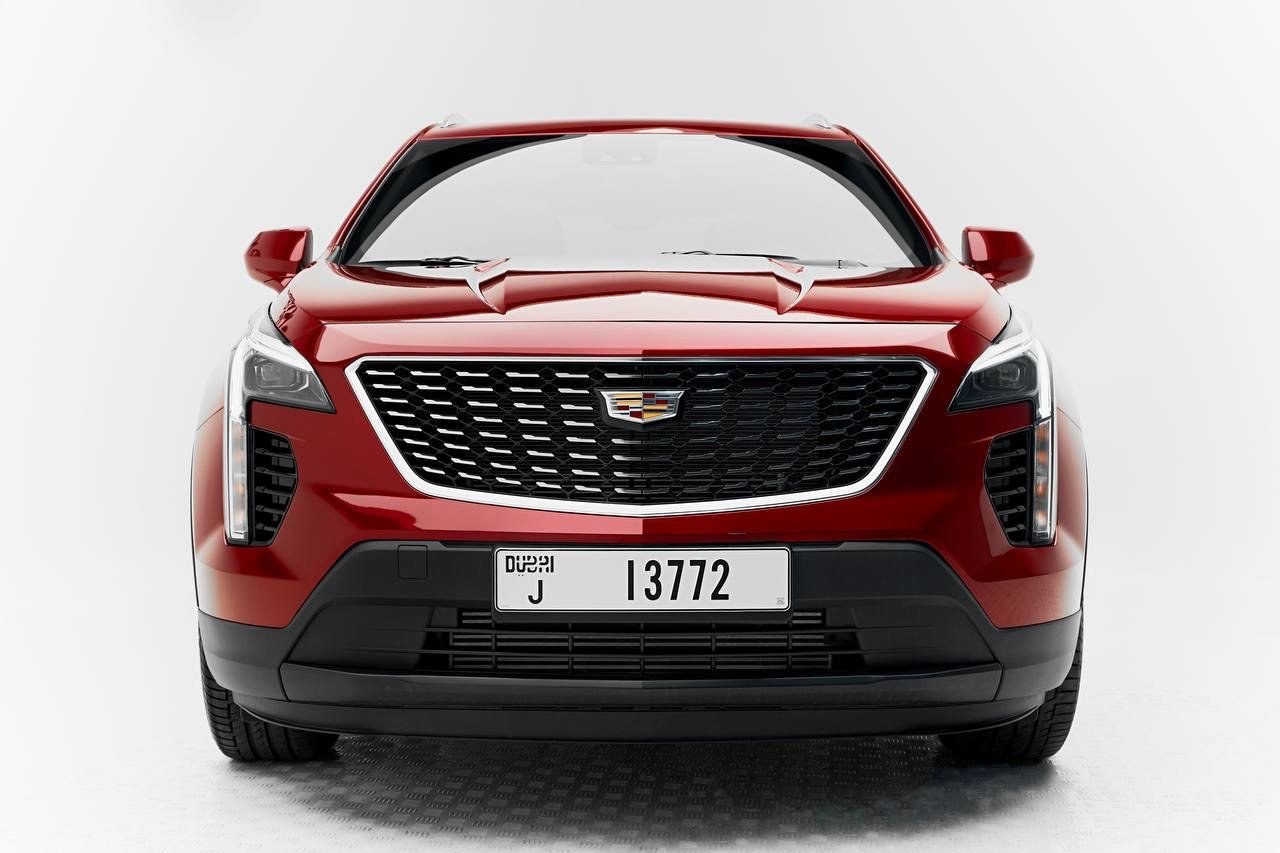 Cadillac XT4 red front view