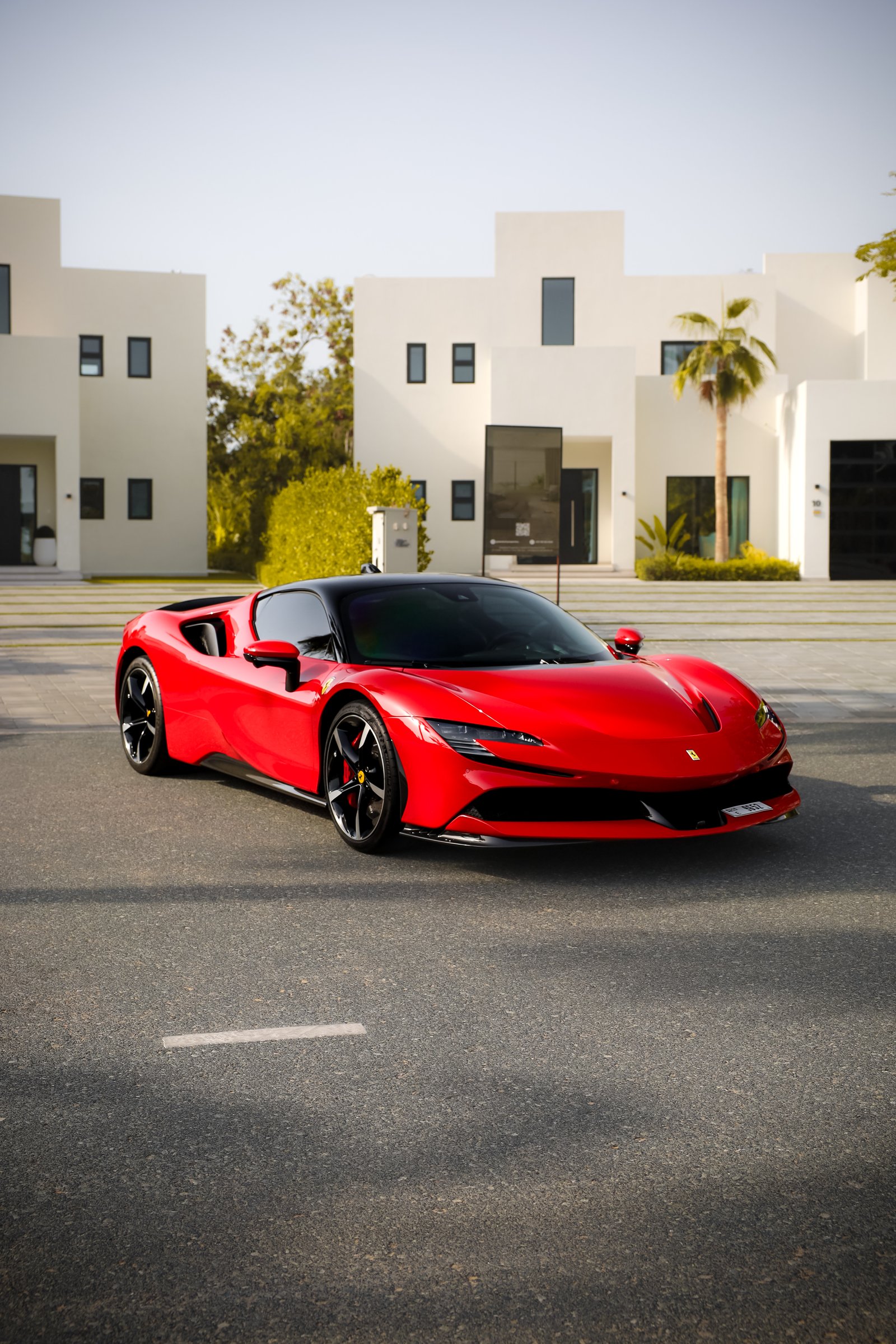 Ferrari SF90 Stradale red front view