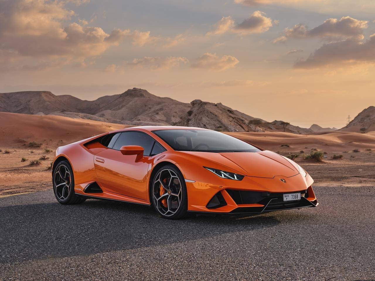 Lamborghini Huracan EVO — vue avant, orange