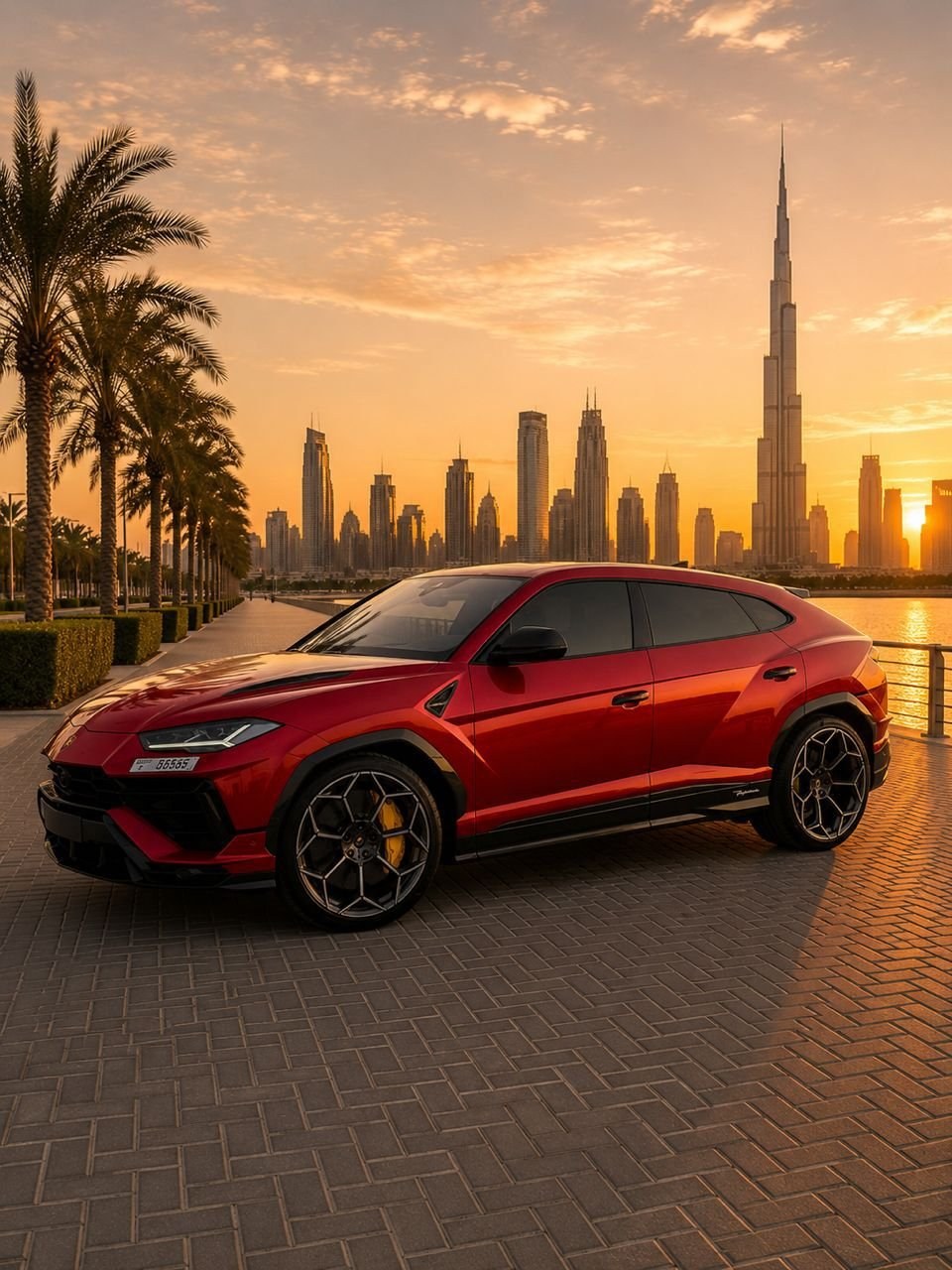 Lamborghini Urus Performante red front three-quarter view