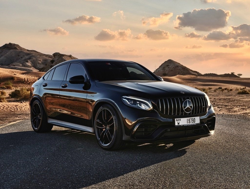 Mercedes-AMG GLC63 S Coupe black front view