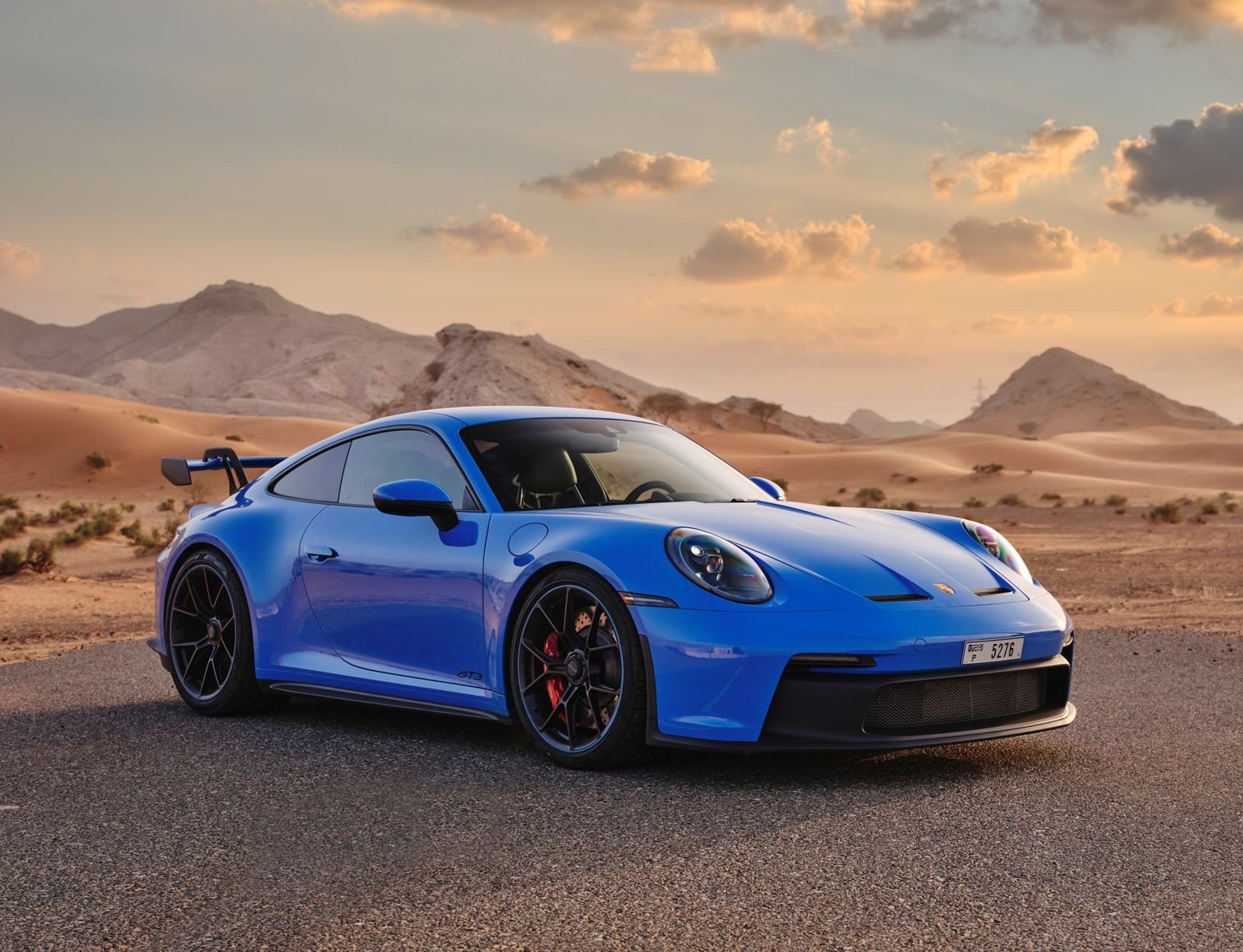 Porsche 911 GT3 blue front view