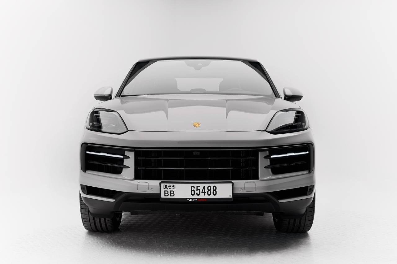 Porsche Cayenne Coupe grey front view